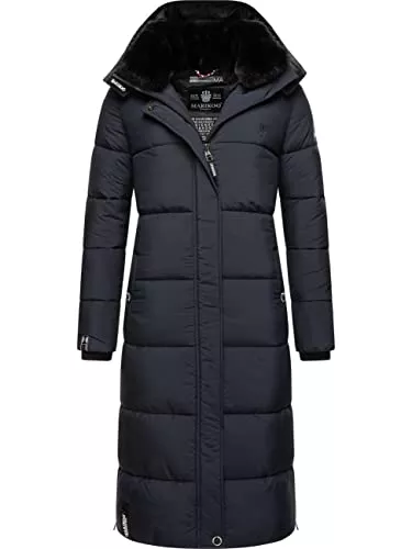 MARIKOO Mäntel MARIKOO Damen Wintermantel warmer Steppmantel lang mit abnehmbarer Kapuze Reliziaa XS-XXL