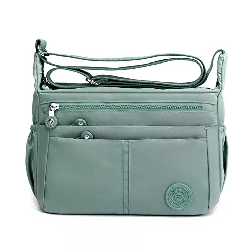 DIRRONA Taschen & Rucksäcke DIRRONA Beiläufig Damen Umhängetasche Multi Pocket Crossbody Bag Mittelgroße Umhängetasche Aus Nylon Reisen Schule Täglicher Gebrauch Damentasche