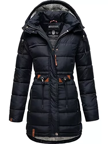 Navahoo Mäntel Navahoo Damen Wintermantel Steppmantel Winterjacke Kurzmantel warm gefüttert abnehmbare Kapuze Daliee XS-XXL