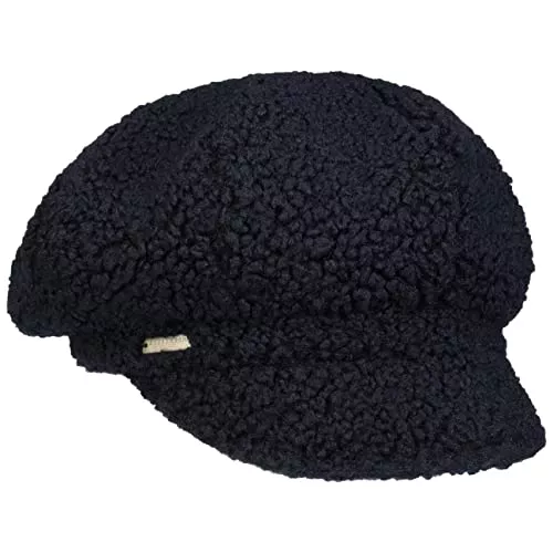Seeberger Hüte & Mützen Seeberger Teddy Fur Ballonmütze Schirmmütze Damencap Wintercap Kunstfellcap Baker-Boy-Mütze (One Size - dunkelblau)