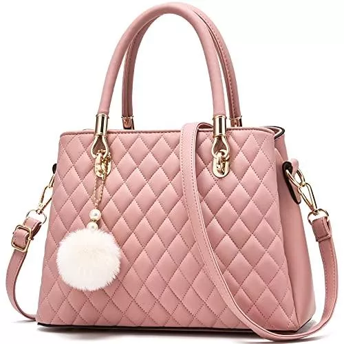  Taschen & Rucksäcke I IHAYNER Damen-Handtasche aus Leder, mit Pompon