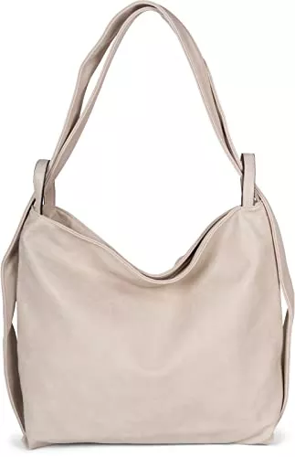 styleBREAKER Taschen & Rucksäcke styleBREAKER Damen Rucksack Handtasche Einfarbig, Reißverschluss, Shopper, 2 in 1 Schultertasche 02012395