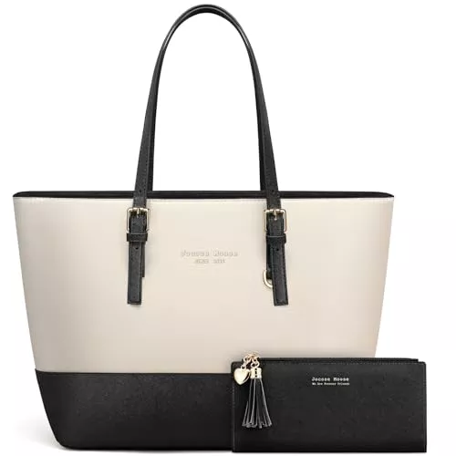 Jocose Moose Taschen & Rucksäcke Jocose Moose Damen Handtasche Shopper Elegant Damen Tasche für Büro Schule Einkauf, Geschenk mit einer Damen Geldbörse