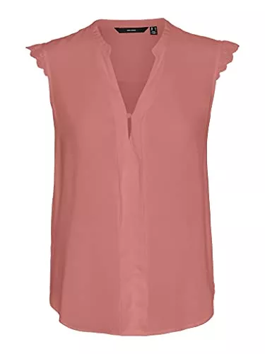 VERO MODA Ärmellose Blusen VERO MODA Damen Bluse Vmnads S/l Lace Top Ga Color 10247886 Rosa L