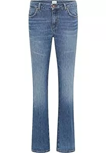 MUSTANG Jeans MUSTANG Damen Jeans Crosby Relaxed Straight Fit - Blau - Dark Blue Denim Stretch