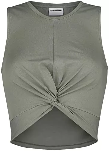 Noisy may Ärmellose Blusen Noisy may Twiggi Top Frauen Top Oliv Basics, Casual Wear, Streetwear