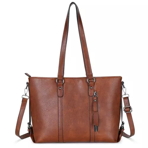 VINBAGGE Taschen & Rucksäcke VINBAGGE Damen Handtasche Leder Henkeltasche Top Griff Tasche Vintage Weiches Umhängetasche Schultertasche für Frauen