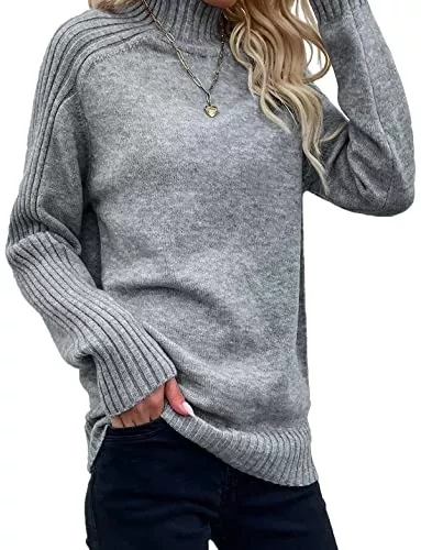 Avondii Pullover & Strickmode Avondii Damen Langarm Pullover Sweatshirt Schulterfrei Strickpulli Casual Lose Strickpullover