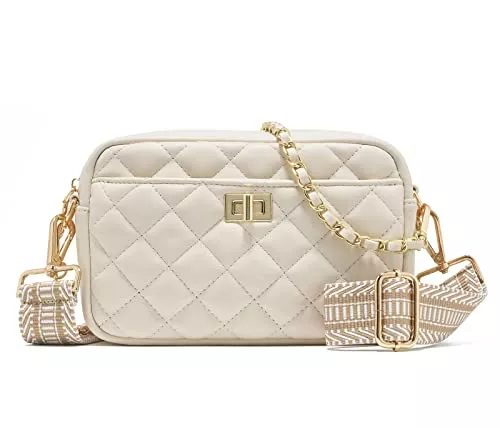 ZOUIQSS Taschen & Rucksäcke ZOUIQSS Damen Umhängetasche Leder Raute Frauen Crossbody Schultertasche Metallknopf Handtasche mit verstellbaren Schultergurten