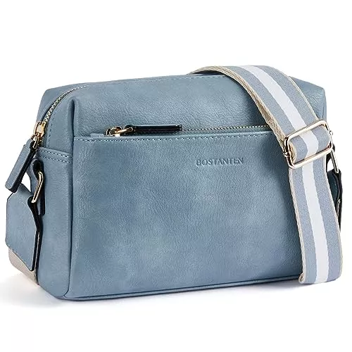BOSTANTEN Taschen & Rucksäcke BOSTANTEN Damen Handy Umhängetasche, PU Leder Crossbody Schultertasche, Umhängetasche mit Breitem Gurt, Reißverschlusstasche Handytasche zum Umhängen Damen für Designer