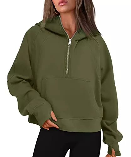 Timuspo Kapuzenpullover Timuspo Hoodie Damen Sweatjacke Kapuzenjacke mit Fleecet-Innenfutter Basic Zip Up Hoodie Pullover Winter Damen-Oberteile