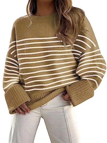 LILLUSORY Pullover & Strickmode LILLUSORY Damen-Pullover mit Rundhalsausschnitt, übergroßer Strick, grob, warm