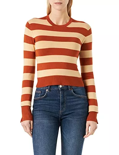 JJXX Pullover & Strickmode JJXX Damen Jjxx Jxvalentina Ls Soft Stripe Cropped Knit