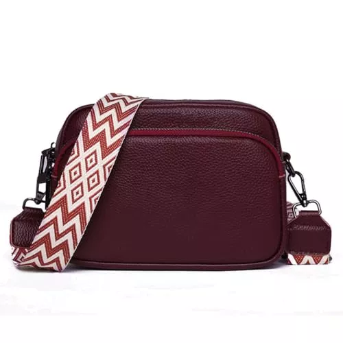 TIAASTAP Taschen & Rucksäcke TIAASTAP Damen Handy Umhängetasche Echtes Leder Crossbody Bag Damen Handytasche zum Umhängen, Umhängetasche Damen Klein Moderne Taschen mit Breitem Schultergurt u 3 fächern