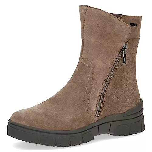 CAPRICE Stiefel CAPRICE Damen Stiefeletten ohne Absatz Airmotion aus Leder Wasserabweisend Gefüttert Weite G