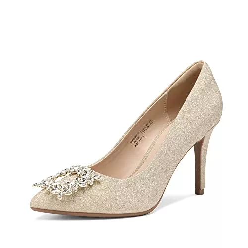 DREAM PAIRS High Heels DREAM PAIRS Damen Pumps mit spitzer Zehenpartie und Glitzer Dekoration, Elegante Stiletto high Heels für Hochzeit und Party, Frauen Abendschuhe