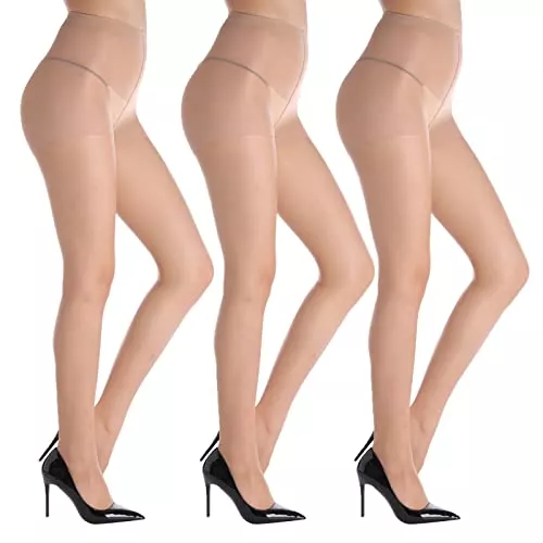 YAGAXI Socken & Strümpfe YAGAXI 3 Paar Bauchweg Strumpfhosen für Damen,Shape Seiden Fein Strumpfhosen Damen Reißfest,20Den Strumpfhose Ohne Naht Unkaputtbar Für Frauen