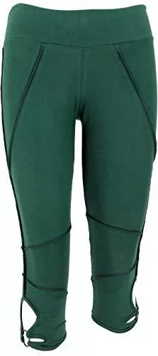 GURU SHOP Leggings GURU SHOP Damen Leggings, Psytrance Goa Leggings, Yogahose, Baumwolle, Shorts, Leggings Alternative Bekleidung