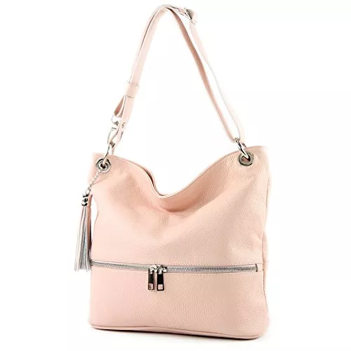 modamoda de Taschen & Rucksäcke modamoda de - T143 - ital. Leder Schultertasche Umhängetasche