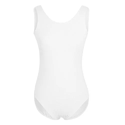 Freebily Unterwäsche & Dessous Freebily Damen Body Ärmellos Ballettanzug Baumwolle Bodysuit Ballett Trikot Leotard Tanz-Body Achselhemd Lingerie Dessous