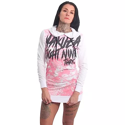 Yakuza Kapuzenpullover Yakuza Damen Spotted Lite Hoodie Kleid