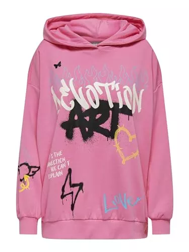 ONLY Kapuzenpullover ONLY ONLELODIE L/S Grafitti Hood Box SWT