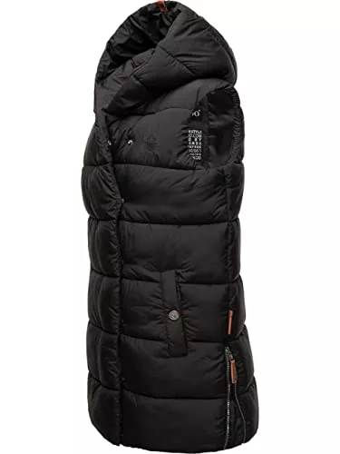 Navahoo Westen Navahoo warme Damen Winter Steppweste lang mit Kapuze Madilynaa XS-XXL