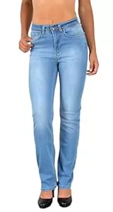 ESRA Jeans ESRA Jeans Damen High Waist Jeans Damen Stretch Damen Jeans Straight Plus Size G200