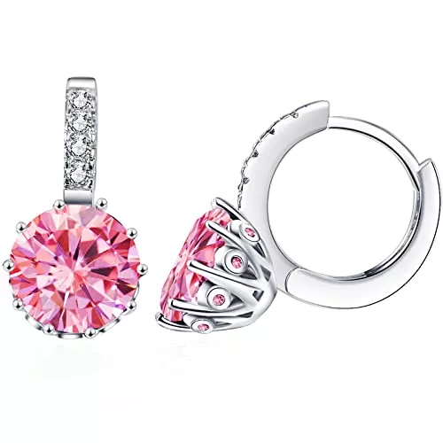 VONSSY Schmuck VONSSY Ohrringe aus Kristall weißgold für Damen | Zirkon Edelstein Creolen | Brisur Tropfen Ohrringe | Schmuck Geschenk für Frau Freundin