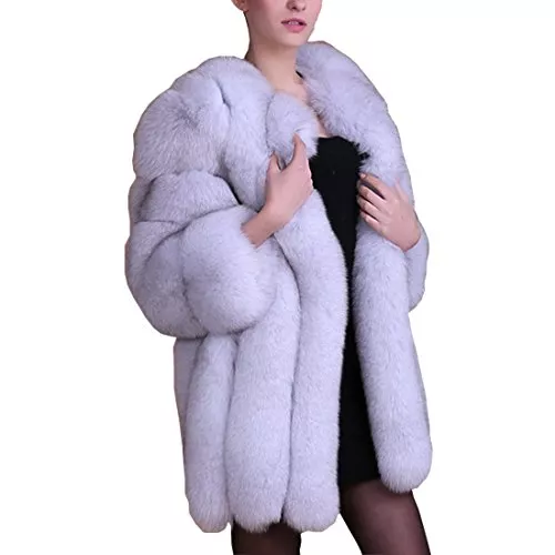 DorkasDE Mäntel DorkasDE Damen Pelz Mantel Fellmantel Kunstpelz Jacke Warm Winterjacke