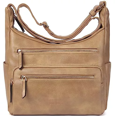BOSTANTEN Taschen & Rucksäcke BOSTANTEN Umhängetasche Damen Kleine Schultertasche Handtasche für Frauen PU Leder Crossbody Bag Multifunktionale Messenger Bag für Arbeit Schule Einkaufen