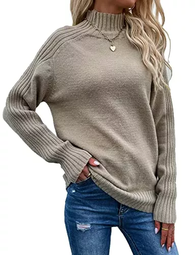 Avondii Pullover & Strickmode Avondii Damen Langarm Pullover Sweatshirt Schulterfrei Strickpulli Casual Lose Strickpullover