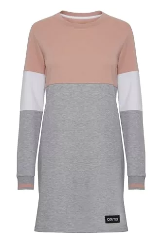 OXMO Freizeit OXMO OXOmila Damen Sweatkleid Freizeitkleid Kleid Langarm Regular Fit