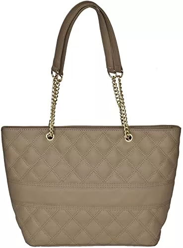 LucieElle Taschen & Rucksäcke LucieElle Damentasche aus PU-Leder A4 | Damen Umhängetasche A4 | Einkaufstasche Damen gesteppt | Handtasche Damen | Damentasche Computer 13 Zoll | Schultasche 'Iris'