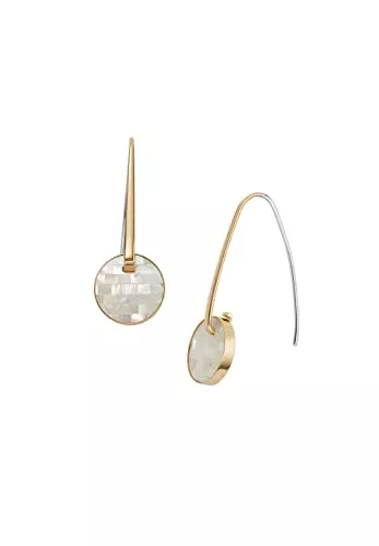 Skagen Schmuck Skagen Ohrringe Für Frauen Agnethe, W: 13mm Gold-Edelstahl-Ohrringe, SKJ1582710