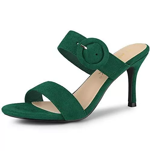 Allegra K Sandalen & Slides Allegra K Damen-Sandalen mit offenem Zehenbereich, Stiletto-Absätze, mit Schnalle