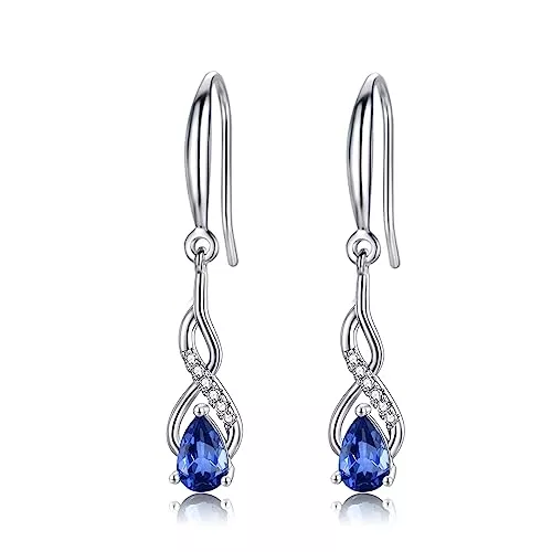 WOVEE Schmuck WOVEE Ohrringe Silber 925 Hängend AAA Zirkonia Ohrhänger Lange Hängeohrringe Damen Braut Hochzeit Schmuck