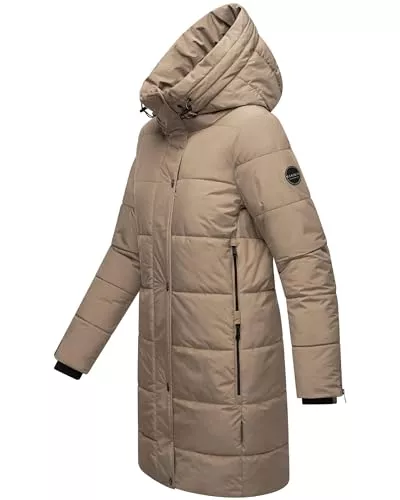 MARIKOO Jacken MARIKOO Damen Wintermantel warmer Steppmantel lang mit Kapuze Karumikoo XVI XS-XXL