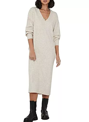 ONLY Freizeit ONLY Female Strickkleid Midi-Länge Strickkleid