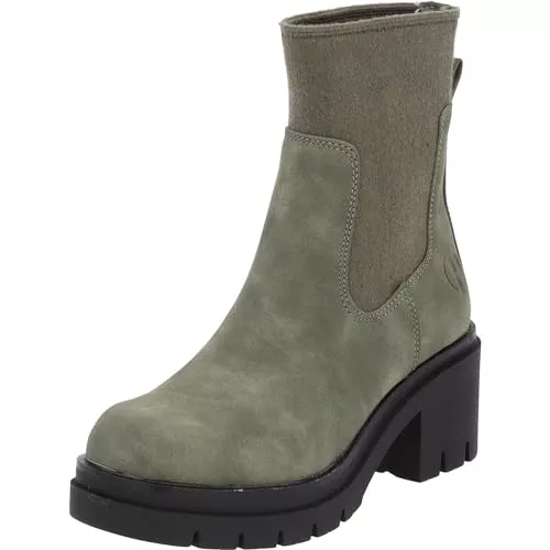 Palado Stiefel Palado Damen plateau Chelsea Boots Kalymnos - modische Stiefeletten für Frauen - modische Winterschuhe - Elegante Winterstiefel mit Blockabsatz