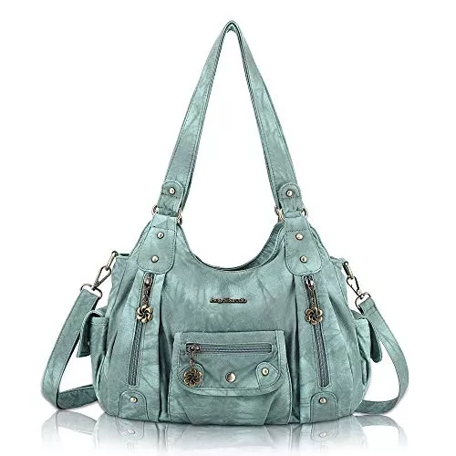 Angel Barcelo Taschen & Rucksäcke Angel Barcelo Damen Geldbörsen und Handtaschen PU Leder Umhängetasche Mode Hobo Taschen für Mädchen