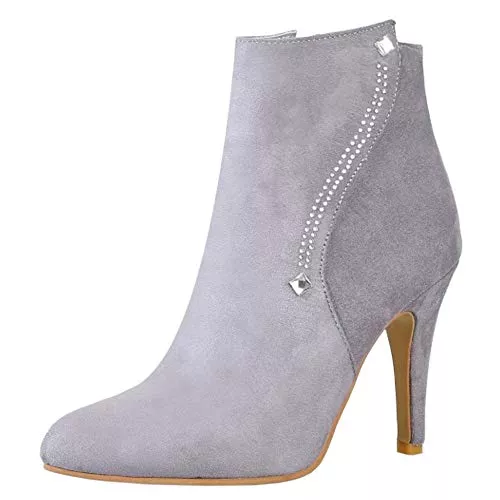 Lydee Stiefel Lydee Damen Elegant Bootie Stiefel Reißverschluss Schuhe Heels