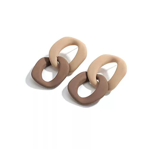 MoHHoM Schmuck Ohrring Dame,Kette Ohrringe Geschenk Schmuck Geschenke Für Freundin Charm Mode Tropfen Baumseider Ohrringe Schmuck Für Damen Damen, Khaki