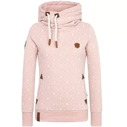 Coloody Kapuzenpullover Coloody Damen Kapuzenpullover Winter Langarm Hoodie Rollkragenpullover Drucken Sweatshirt Outwear mit Kapuze