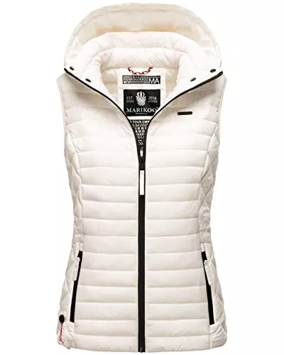 MARIKOO Westen MARIKOO Damen Kapuzenweste für den Übergangs Weste mit Kapuze Steppweste B915