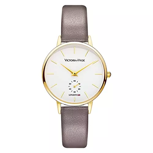 VICTORIA HYDE Uhren VICTORIA HYDE Damen Uhr Minimalist Armbanduhr Analoges Quarzwerk Schlicht Damenuhr mit Lederarmband Mesh Band