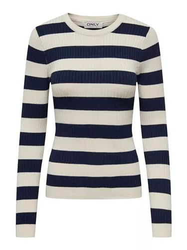 ONLY Pullover & Strickmode ONLY Female Gestricktes Oberteil Rundhals Gerippte Ärmelbündchen Pullover