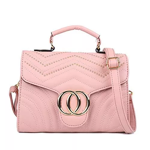 Gladdon Taschen & Rucksäcke GLADDON Flap Quilted Satchel Bags for Women Leather Shoulder Purse with Rivets Vegan Top Handle Crossbody Bag Lady Messenger