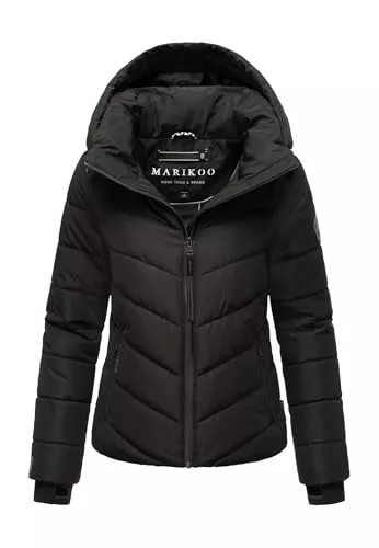 MARIKOO Jacken MARIKOO Winterjacke Damen (XS-XXL) - Wasserabweisend, Warm, Kapuze abnehmbar, Winddicht - Steppjacke, Daunenjacke Frauen - Stehkragen, 4 Taschen, verlängerter Zipper