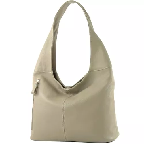 modamoda de Taschen & Rucksäcke modamoda de - T155 - Shopper Schultertasche Large aus ital. Leder